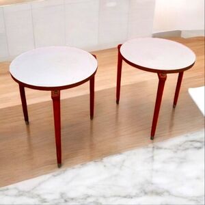 Mid-century modern circular tripod table